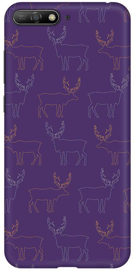 Matte Finish Slim Snap Basic Case Cover For Huawei Y6 (2018) Purple Moose