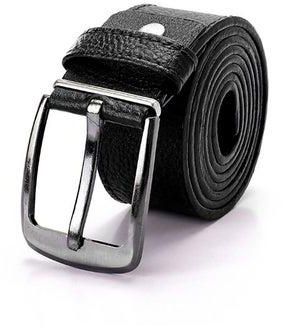 Texture Belt With Buckle Closure Black