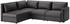 Modular corner sofa, 3-seat, with storage/Murum black