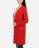 Andora Solid Long Cardigan - Red