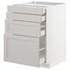 METOD / MAXIMERA خزانة قاعدة 4 واجهات/4 أدراج, أبيض/Nickebo فحمي مطفي, ‎60x60 سم‏ - IKEA