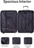 PARA JOHN 3-Piece Hard Side ABS Luggage Trolley Set 20/24/28 Inch Blue