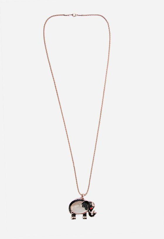Style Europe Elephant Long Necklace - Rose Gold