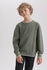 Defacto Boy Tricot Regular Fit Crew Neck Long Sleeve Pullover