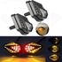 2x Motorcycle Sequential Flush Mount LED Turn Signal DRL Blinker Light Indicator