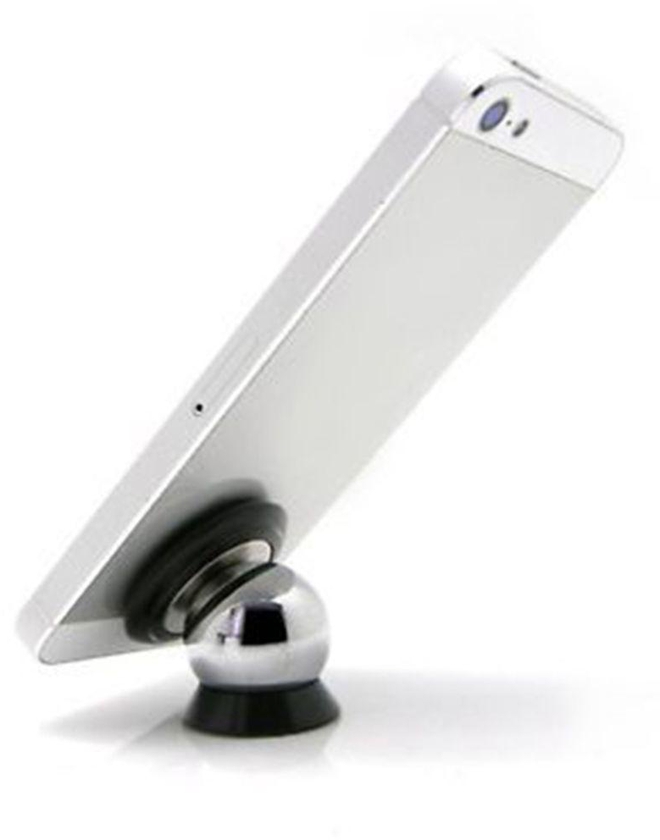 Margoun - Rotary Mobile Phone Car Holder Apple iPhone 3Gs, 4, 4S, 5C, 5s, 6 And 6 Plus Silver/ Black