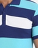 Ravin Casual Polo Shirt - Navy Blue, White & Turquoise