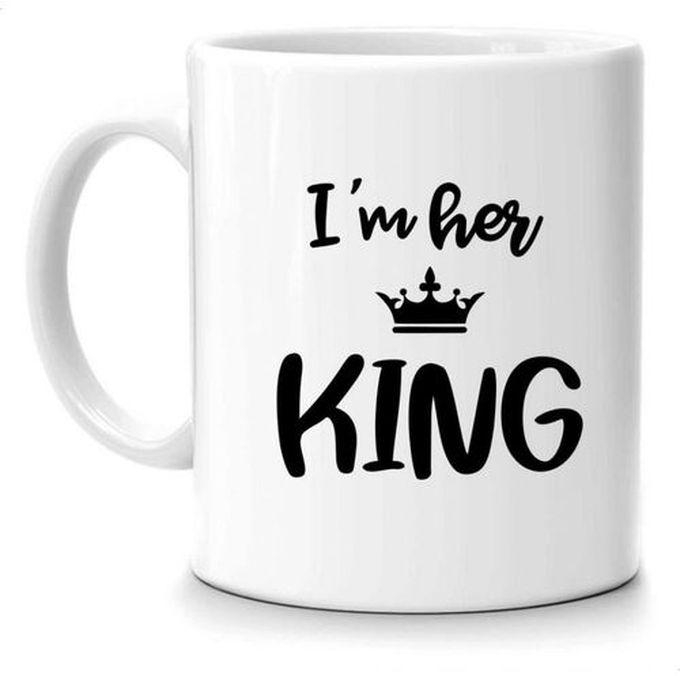 Her King Ceramic Mug - Black/White