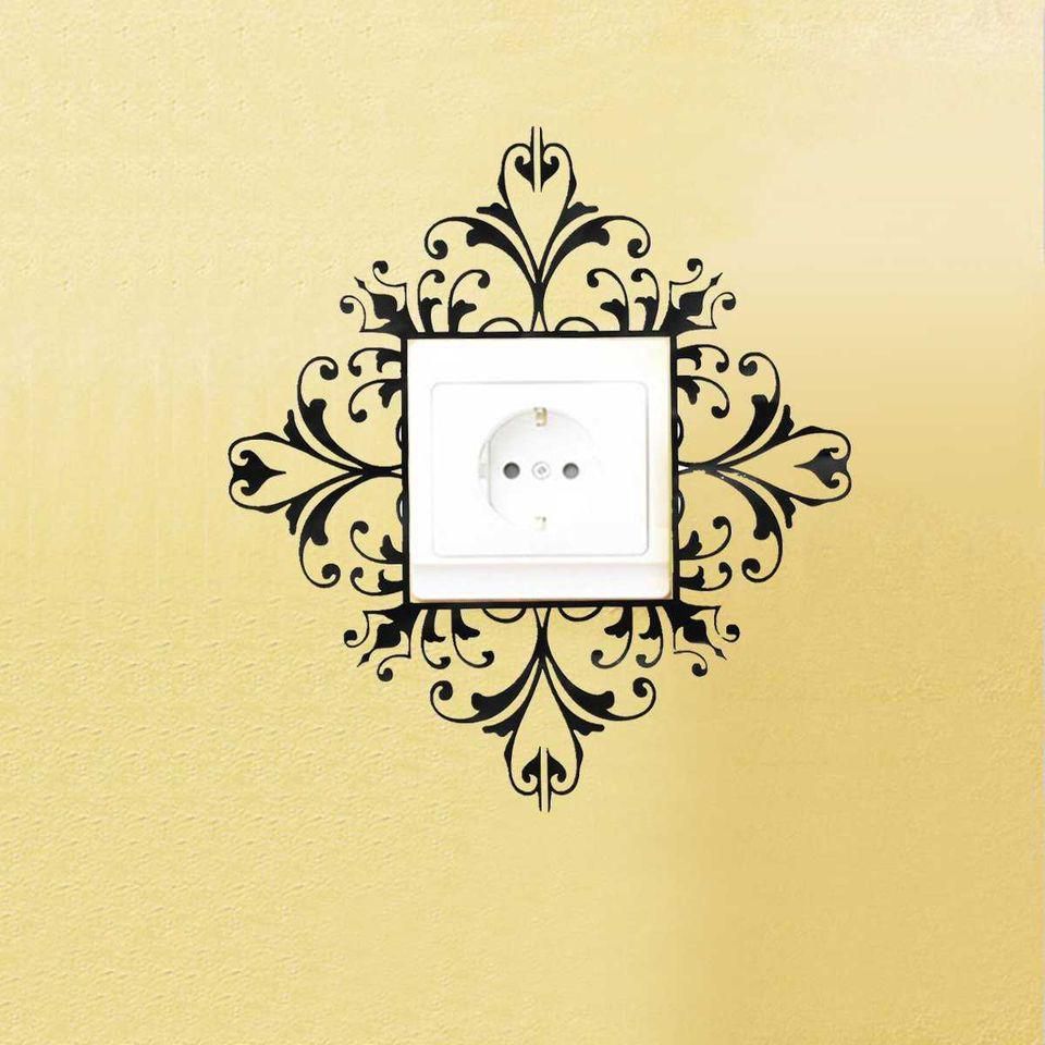 Square Design Switch Wall Decal Sticker 10 x 10cm