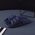 Fashion Bathroom Slippers Hollowed Out Bath Leakage Home Slippers Dark Blue