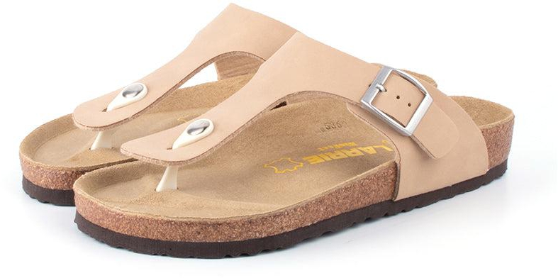 LARRIE Men T Strap Sandals - 7 Sizes (Almond)