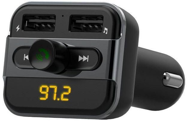 iClever Wireless Bluetooth FM Transmitter Radio Adapter Car Kit with Dual USB Port Remote Controller