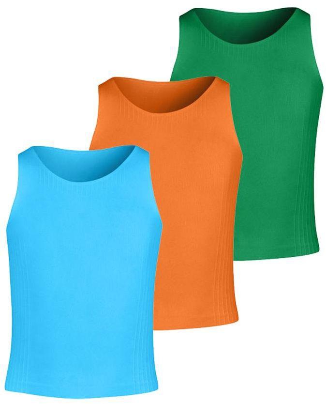Silvy Set Of 3 Tank Tops For Girls - Multicolor, 12 To 14 Years