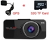 Generic AT66A Car Camera Novatek 96650 1080P HD Car DVR Dash Cam Registrar WDR G Sensor Video Recorder Registrator External GPS Tracker DJL(#blackgps32gcard)