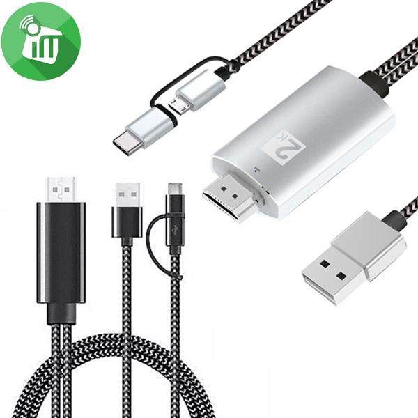 iPower 2 in 1 Type-C / Micro To HDMI HDTV Cable