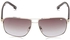 Lacoste Rectangular Petit Pique Gold Sunglasses For Men 61-13-140mm