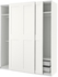PAX / GRIMO Wardrobe combination - white/white 200x66x236 cm