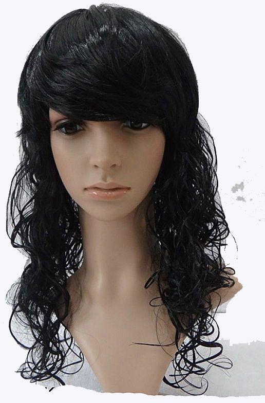 Glamour Black Curly Wig