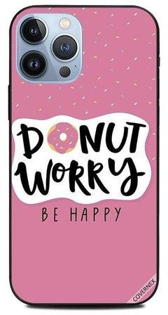 غطاء حماية واقٍ بطبعة عبارة "Worry Be Happy" لأبل آيفون 13 برو ماكس متعدد الألوان