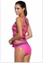 Mfed Rosy Bandeau Bikini Swimsuit Printed Vest Tunic