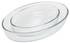 Signature 2pcs/Set High Borosilicate Glass Baking Pan/Dish Oval Shape
