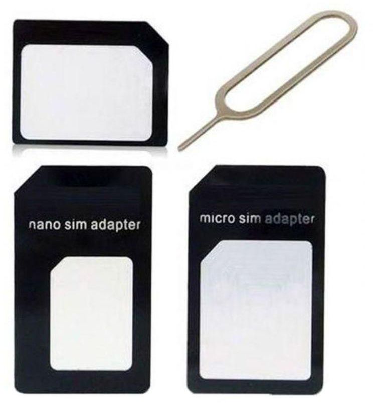 3-In-1 Sim Card Adapter Black