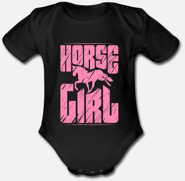Horse Girl Organic Short Sleeve Baby Bodysuit