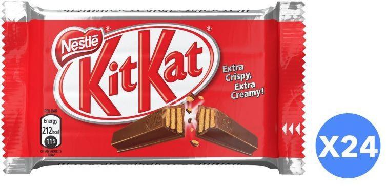 Kitkat 4 Finger Milk Chocolate Wafer - Pack of 24 Pieces ‫(24 x 41.5g)