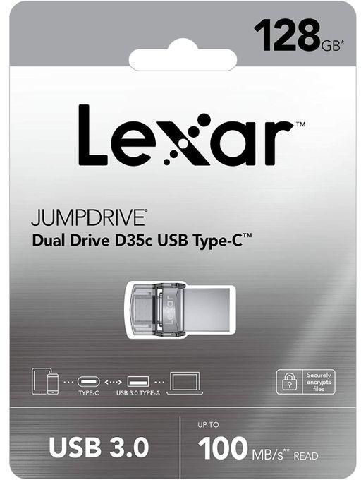 Lexar 128GB JumpDrive Dual Drive D35c Type-C USB 3.0