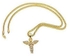 Hinestone Baby Angel Pendant And Necklace-gold