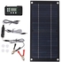 600W Solar Panel Kit, Monocrystalline Silicon 12V 24V 100A Charge Controller with Extension Cable Battery Clip, Portable Power Station for RV Marine Boat Off Grid System