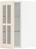 METOD خزانة حائط مع أرفف/باب زجاجي - أبيض/Bodbyn أبيض-عاجي ‎30x60 سم‏