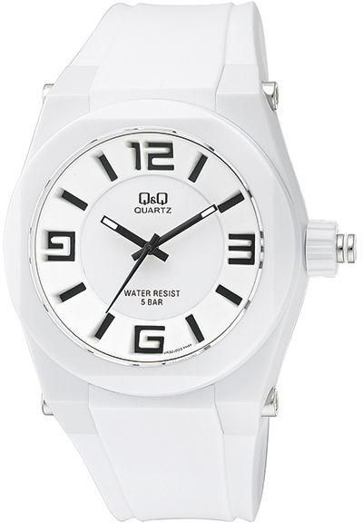 Q&Q For Unisex White Dial Silicone Band Watch - VR32J003Y
