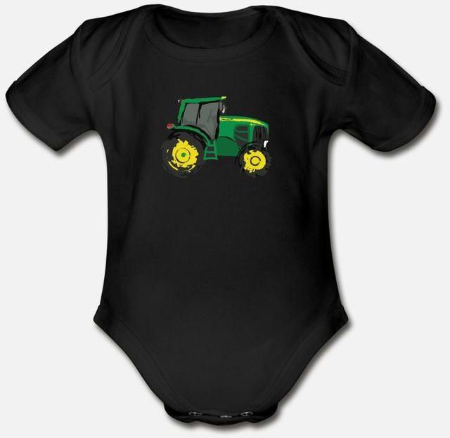 Tractor Organic Short Sleeve Baby Bodysuit_2