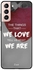 Skin Case Cover -for Samsung Galaxy S21 Grey/White/Red رمادي/ أبيض/أحمر