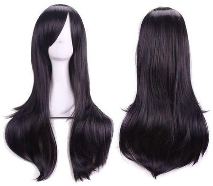 Straight Long Hair Wig - Black