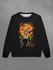 Gothic Halloween Skeleton Moon Bat Print Sweatshirt For Men - 6xl