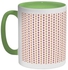 Motifs Printed Coffee Mug Green/Pink/White 11ounce