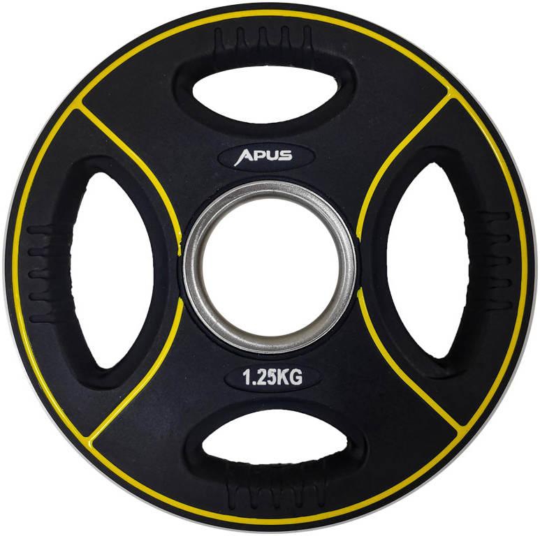 APUS Premium Olympic Rubber Weight Plates - 1.25 KG to 25 KG (1.25 KG)