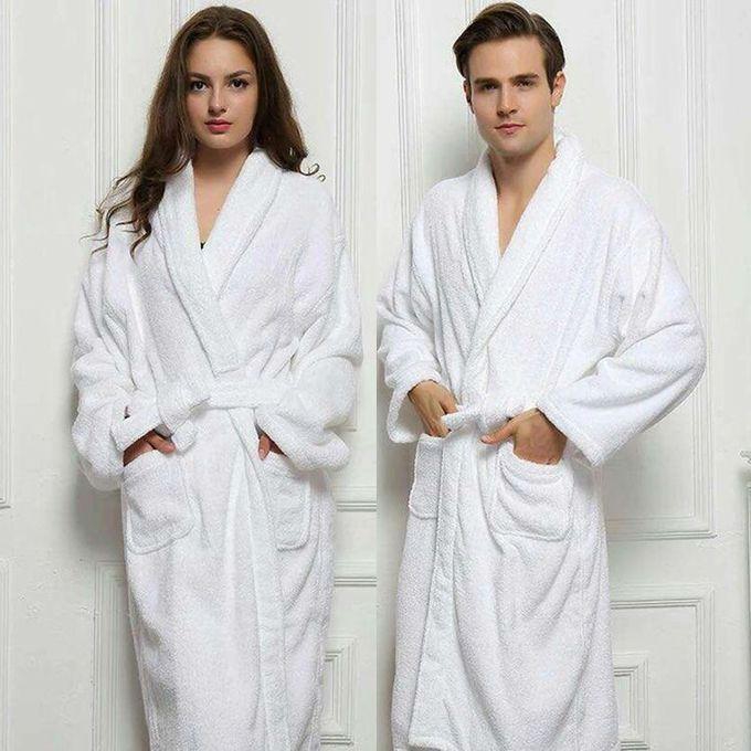 Luxury Soft-cotton Bathrobe Set Of 2 + Slippers