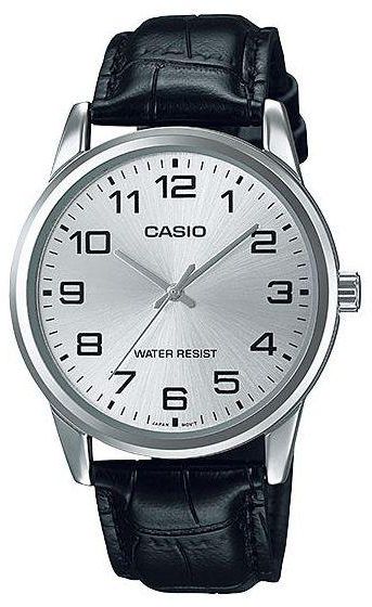 Casio MTP-V001L-7BUDF Leather Watch - Black