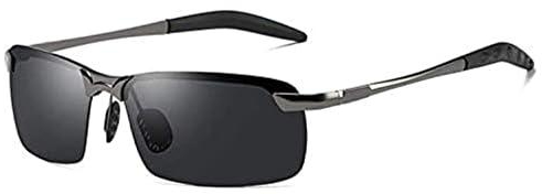النظارات الشمسية المستقطبة للرجال القيادة رجالي نظارات شمس مستطيلة خمر للرجال / نساء، اسود