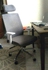 Barksdale White Office Chair Ergonomic Desk Mid Back Mesh with Arms and Lumbar Support Executive Swivel