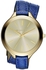 Michael Kors Slim Runway Women's Gold Dial Leather Band Watch - MK2286