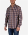 Town Team Plaided Chest Pocket Long Sleeves Shirt - Coffee