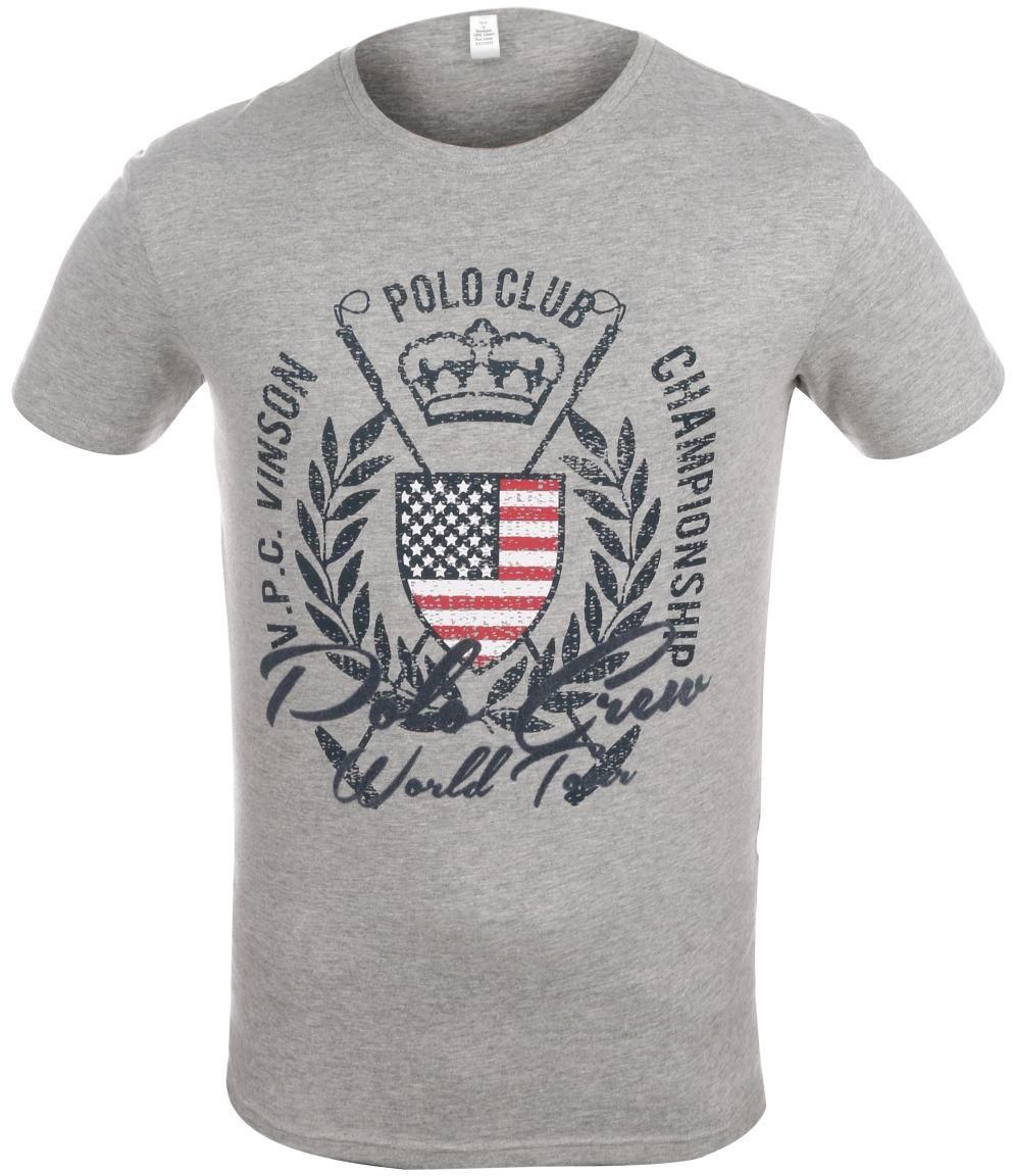 Vinson Polo Club Polo T-Shirt For Men , Size  L , Grey
