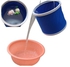 Folding bucket car wash bucket portable fishing bucket wash bucket retractable canvas supplies Blue