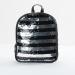 Striped Sequin Detail Backpack with Zip Closure