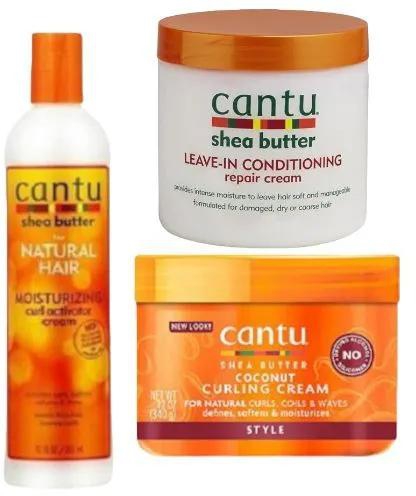 Cantu Coconut Curling Cream+ Curl Activator+ Shea Butter Leave In