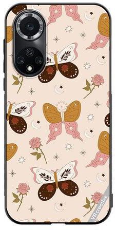 Protective Case Cover For Huawei Nova 9 Pro Boho Magical Flowers And Butterfly Design Multicolour